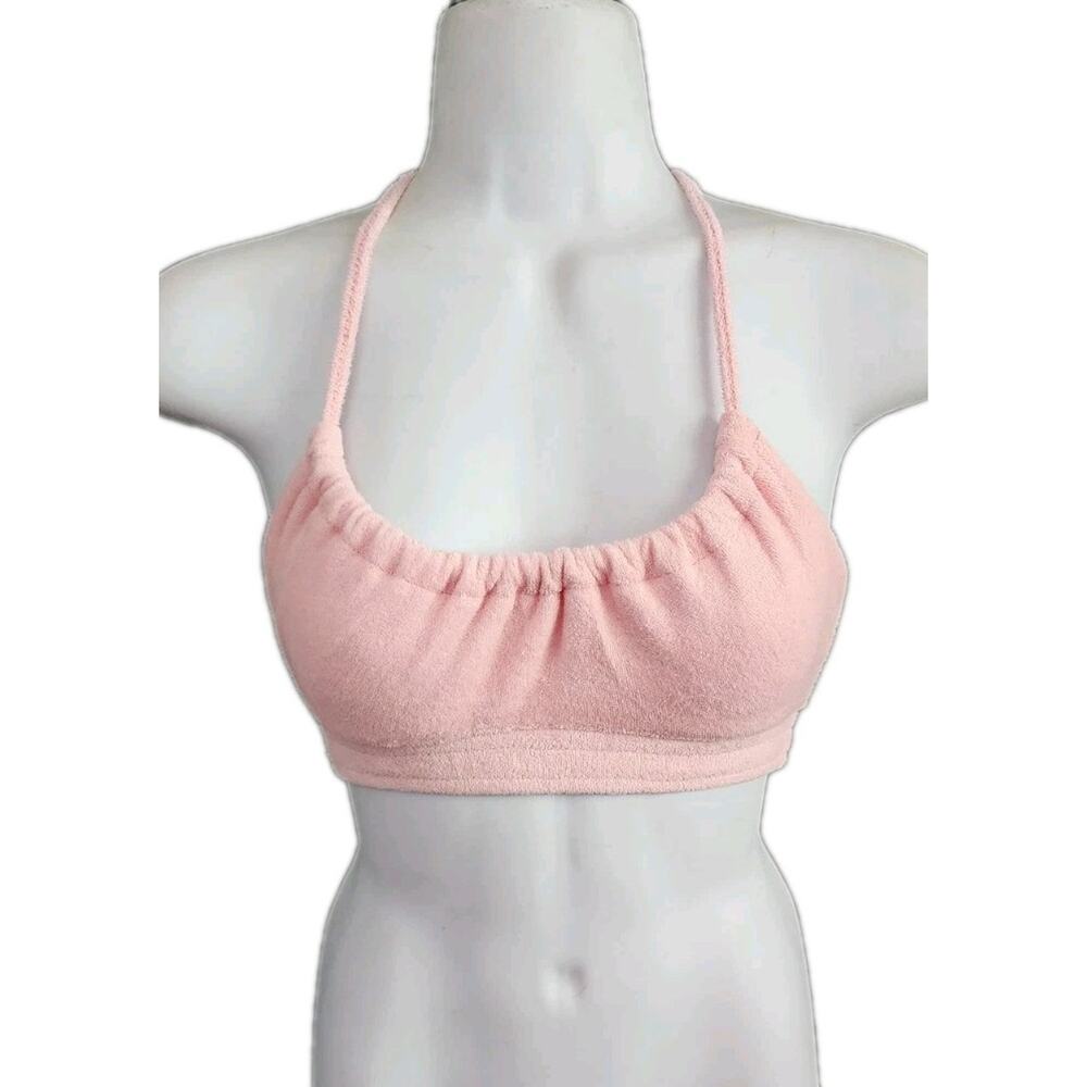 PEPPERMAYO Positano Terry Crop Halter Top Ladies US Size 2 Small Euro Summer - Picture 2 of 6